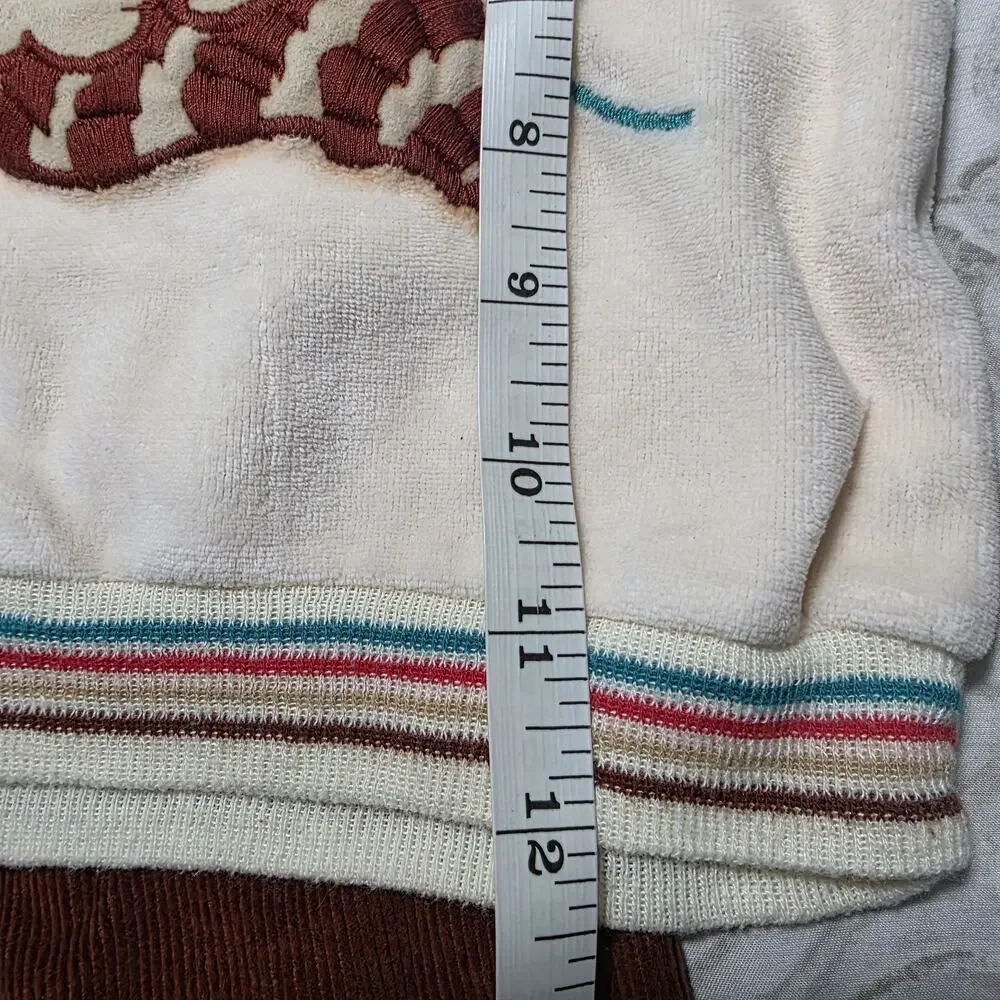 Vintage Carter's Raccoon Outfit 24M Corduroy Overalls Sweatshirt USA Baby Rare